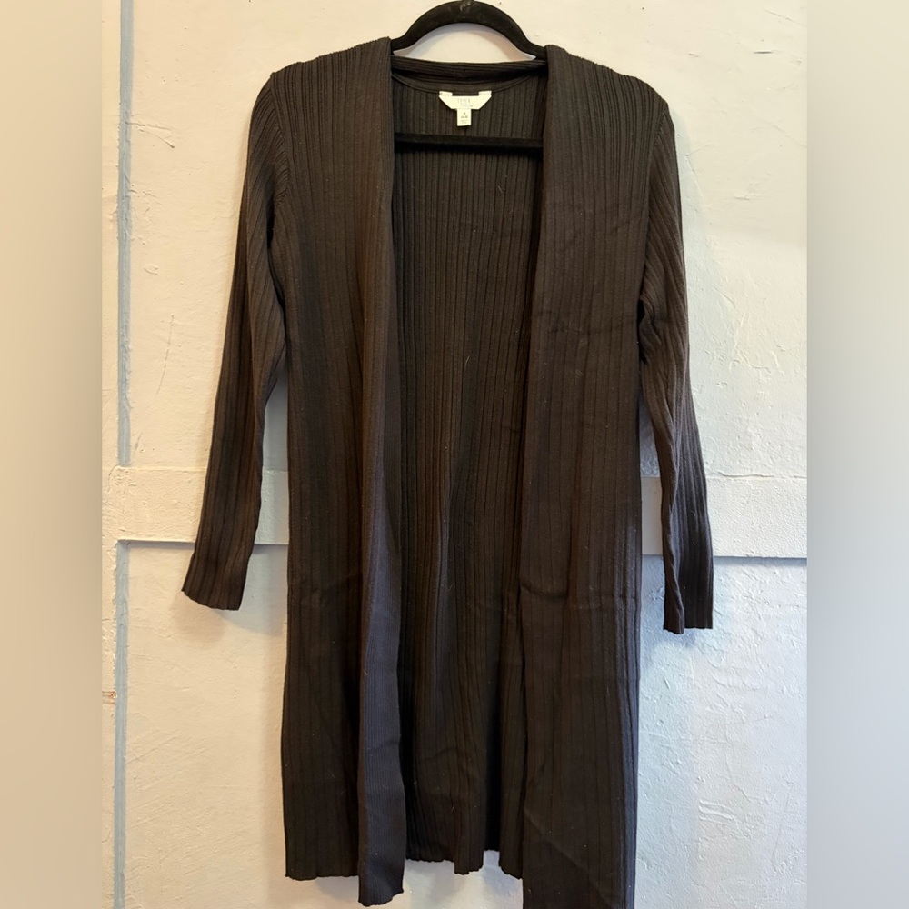 Time and Tru Women's Black Cardigan Sweater